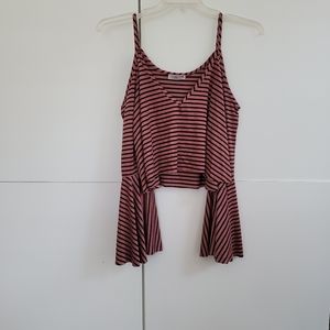 Fashion Nova striped Crop Top Size L